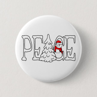 Badge Rond 5 Cm Bouton Paix