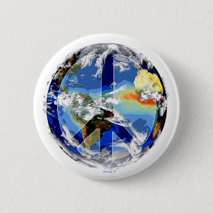 Badge Rond 5 Cm Bouton Paix Mondiale