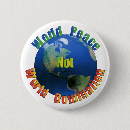Badge Rond 5 Cm Bouton Paix Mondiale (Devant)