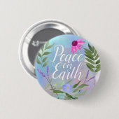 Badge Rond 5 Cm Bouton Paix sur Terre (Devant & derrière)