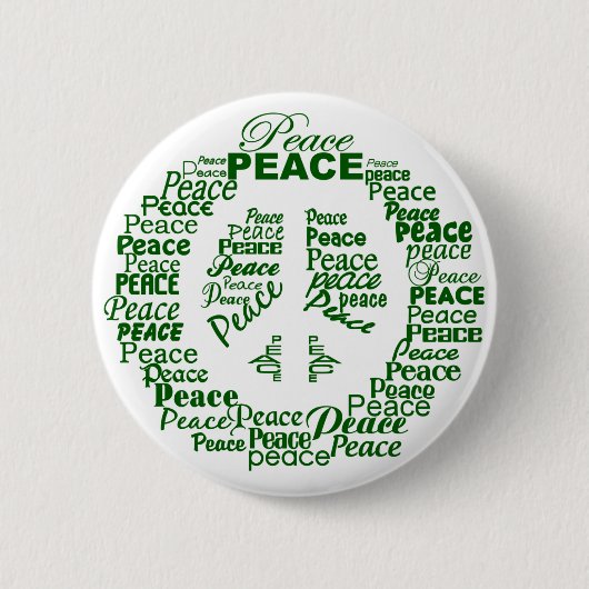 Badge Rond 5 Cm Bouton Paix - vert (Devant)