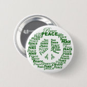 Badge Rond 5 Cm Bouton Paix - vert (Devant & derrière)