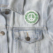 Badge Rond 5 Cm Bouton Paix - vert (En situation)