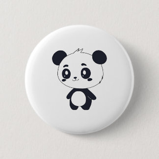 Badge Rond 5 Cm bouton panda mignon