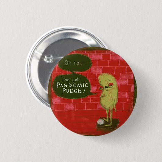 Badge Rond 5 Cm Bouton Pandemic Pudge Gregg par Laura Irrgang (Devant & derrière)