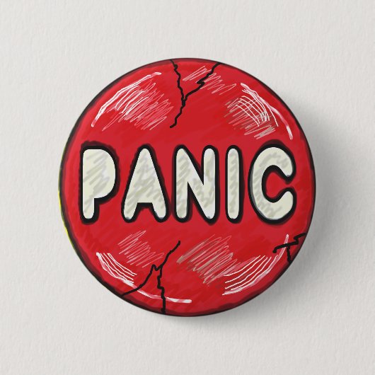 Badge Rond 5 Cm Bouton Panique (Devant)