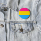 Badge Rond 5 Cm Bouton Pansexual de drapeau de fierté (En situation)