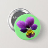 Badge Rond 5 Cm Bouton Pansy (Devant & derrière)