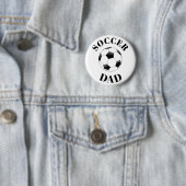 Badge Rond 5 Cm Bouton papa de football (En situation)