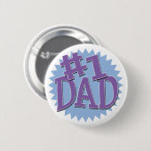 Badge Rond 5 Cm Bouton papa Numéro 1 (Devant & derrière)