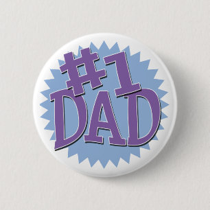 Badge Rond 5 Cm Bouton papa Numéro 1