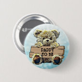 Badge Rond 5 Cm Bouton Papa to Be Baby shower (Devant & derrière)