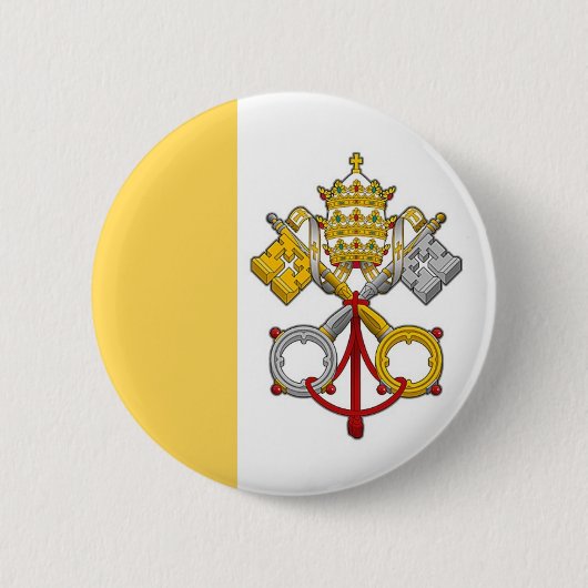 Badge Rond 5 Cm Bouton papal de drapeau (Devant)