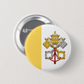 Badge Rond 5 Cm Bouton papal de drapeau (Devant & derrière)