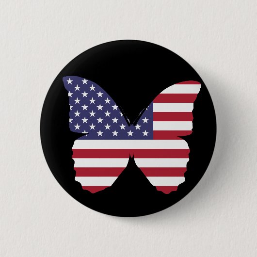 Badge Rond 5 Cm bouton papillon du drapeau américain (Devant)