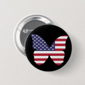 Badge Rond 5 Cm bouton papillon du drapeau américain (Devant & derrière)
