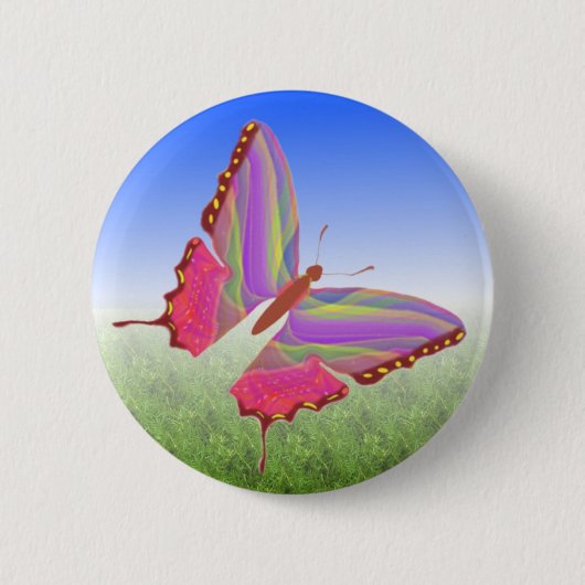 Badge Rond 5 Cm Bouton papillon unique (Devant)