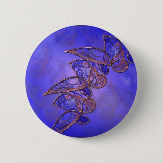 Badge Rond 5 Cm Bouton Papillons en cuivre (Devant)