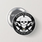 Badge Rond 5 Cm Bouton paranormal d'investigateur (Devant & derrière)