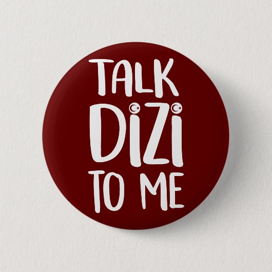 Badge Rond 5 Cm Bouton Parler Dizi Bold Maroon (Devant)