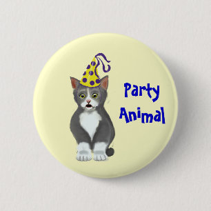 Badge Rond 5 Cm Bouton Parti