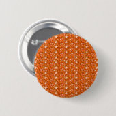 Badge Rond 5 Cm Bouton Parties scintillant orange (Devant & derrière)