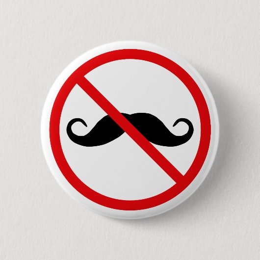 Badge Rond 5 Cm Bouton Pas de moustaches (Devant)