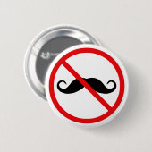 Badge Rond 5 Cm Bouton Pas de moustaches (Devant & derrière)