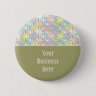 Badge Rond 5 Cm Bouton Pastel Florals