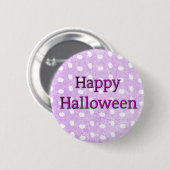 Badge Rond 5 Cm Bouton Patch Citrouille violet Halloween (Devant & derrière)