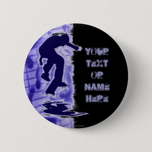 Badge Rond 5 Cm Bouton Patinage (Devant)