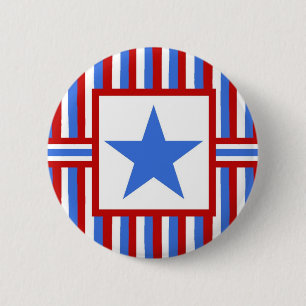 Badge Rond 5 Cm Bouton patriotique américain d'art populaire