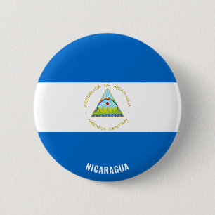 Badge Rond 5 Cm Bouton patriotique de charme du drapeau du Nicarag