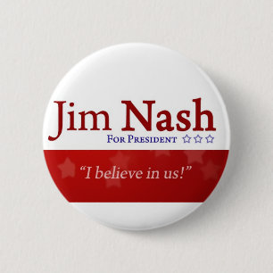 Badge Rond 5 Cm Bouton patriotique de JIM Nash 2016