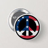 Badge Rond 5 Cm Bouton patriotique de paix (Devant & derrière)
