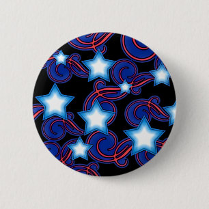 Badge Rond 5 Cm Bouton Patriotique Dreams Spiral & Stars Pound #2