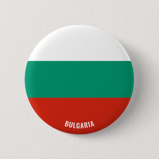 Badge Rond 5 Cm Bouton Patriotique du drapeau de Bulgarie (Devant)