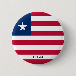 Badge Rond 5 Cm Bouton patriotique du drapeau du Liberia