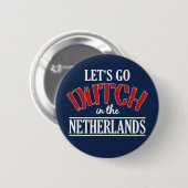 Badge Rond 5 Cm Bouton Pays-Bas (Devant & derrière)