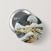 Badge Rond 5 Cm Bouton Paysage d'hiver (Devant & derrière)