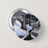 Badge Rond 5 Cm Bouton Paysage d'hiver (Devant & derrière)