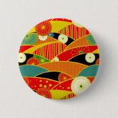 Badge Rond 5 Cm Bouton Paysage Magique Abstrait (Devant)