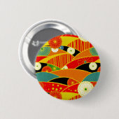 Badge Rond 5 Cm Bouton Paysage Magique Abstrait (Devant & derrière)