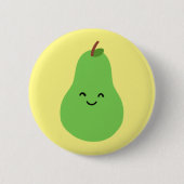Badge Rond 5 Cm Bouton Pear Fruit (Devant)