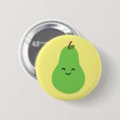 Badge Rond 5 Cm Bouton Pear Fruit (Devant & derrière)