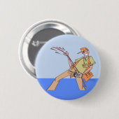Badge Rond 5 Cm Bouton Pêcheur (Devant & derrière)