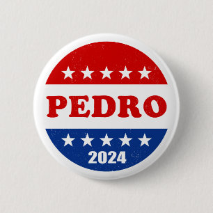Badge Rond 5 Cm Bouton Pedro Voter 2024 Élections USA