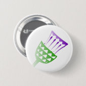 Badge Rond 5 Cm Bouton peint de chardon (Devant & derrière)