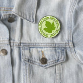 Badge Rond 5 Cm Bouton Penser vert (En situation)