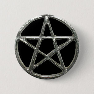 Badge Rond 5 Cm Bouton Pentacle